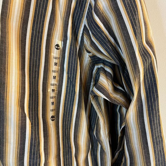Timberland Men's Striped Casual Cotton Fall Shirt - Size Medium - NWT $59.50 - Picture 3 of 6